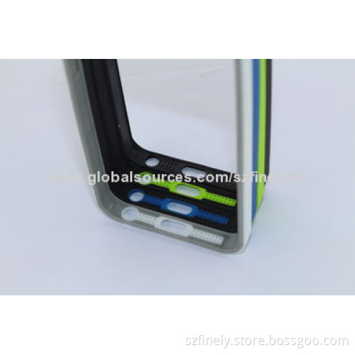PC + TPU Bumper Cases for iPhone 5/5S, Double Injection, Ultra-thin, Lightweight and Simple